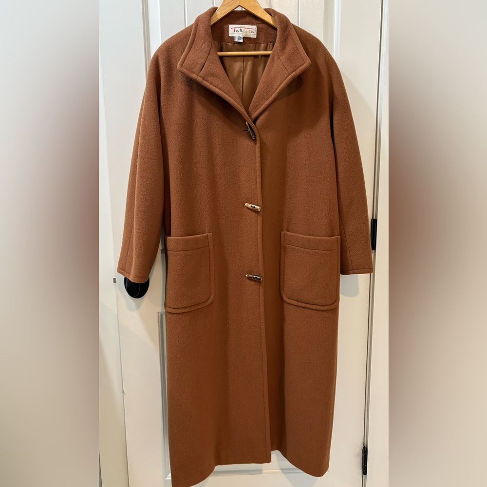 Talbots Size 8 Wool Trench Coat Vintage 80s 90s Style Cottagecore Old Money